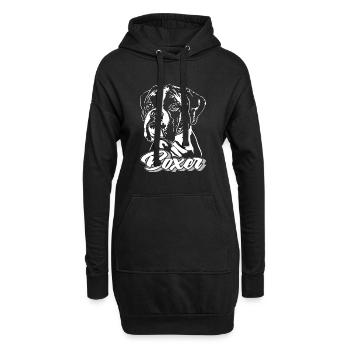 Portrait de chien BOXER Wilsigns chien chiens - Sweat-shirt à capuche long Femme - noir - Devant