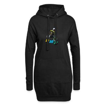 vélo bmx vtt - Sweat-shirt à capuche long Femme - noir - Devant