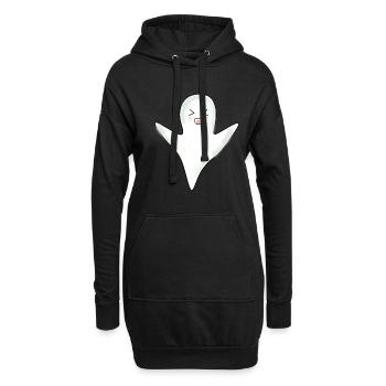 Kawaii Gespenst Geister Halloween Halloweenkostüm - Hoodie-Kleid - Schwarz - Vorne
