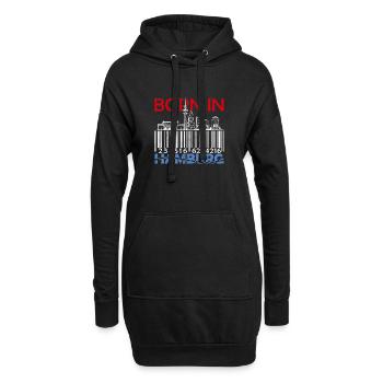 Né à Hambourg Ville hanséatique de Hambourg - Sweat-shirt à capuche long Femme - noir - Devant