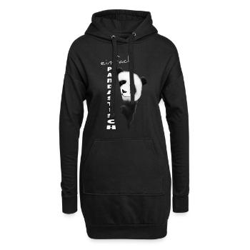 Panda Bär einfach pandastisch cool lustig Geschenk - Hoodie-Kleid - Schwarz - Vorne