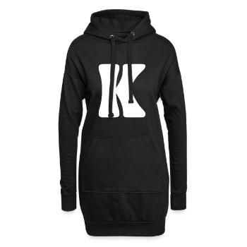 K - Hoodie-Kleid - Schwarz - Vorne