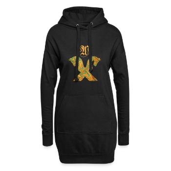 pferdegiebel e 95 w - Hoodie-Kleid - Schwarz - Vorne