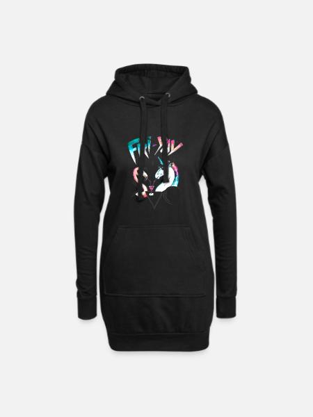 FRI-YAY - Hoodie-Kleid - Schwarz