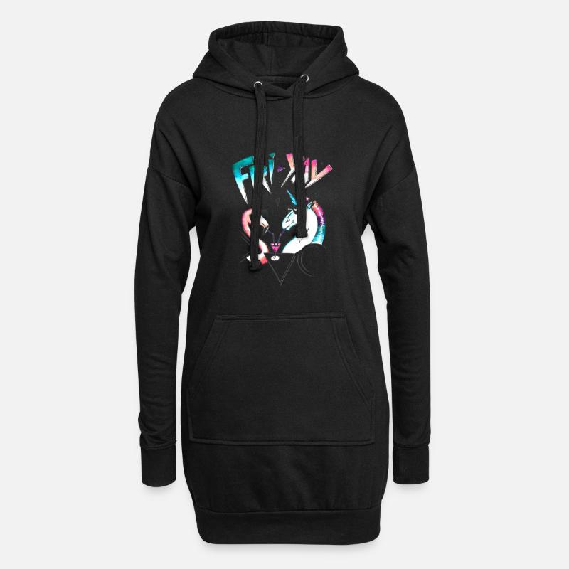 FRI-YAY - Hoodie-Kleid - Schwarz