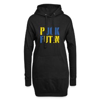 Puck futin Ukraine - Hoodie-Kleid - Schwarz - Vorne
