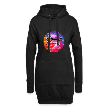 Bmx Biker Fahrrad - Hoodie-Kleid - Schwarz - Vorne