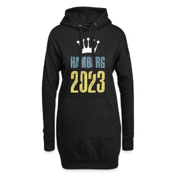 Hambourg 2023 Krone - Sweat-shirt à capuche long Femme - noir - Devant