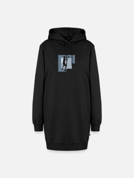 Badminton Clear Badmintonschläger Drop - Hoodie-Kleid - Schwarz
