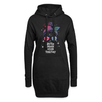 Territoire britannique de l'océan Indien - Sweat-shirt à capuche long Femme - noir - Devant