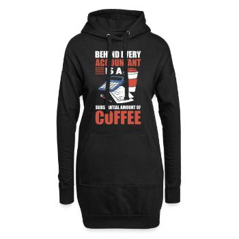 Buchhalter-Kaffeeliebhaber Buchhalter - Hoodie-Kleid - Schwarz - Vorne