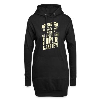 Superkräfte - Square Dance tanzen - RAHMENLOS - Hoodie-Kleid - Schwarz - Vorne