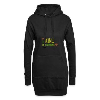 Soyez gentil avec les animaux - Soyez gentil avec les animaux - Sweat-shirt à capuche long Femme - noir - Devant