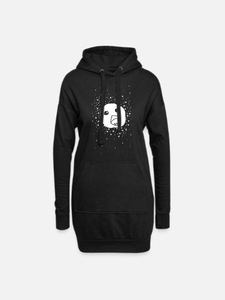 Monstre monstre fête - Sweat-shirt à capuche long Femme - noir