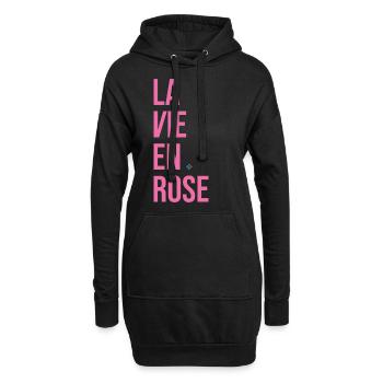 La Vie en Rose - Sweat-shirt à capuche long Femme - noir - Devant