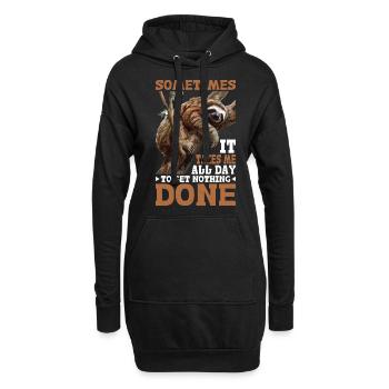 Sometimes It Takes Me All Day To Get Nothing Done2 - Hoodie-Kleid - Schwarz - Vorne