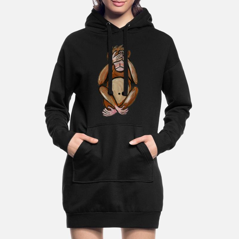blind monkey - blind monkey - blinder affe cieca Hoodie Dress
