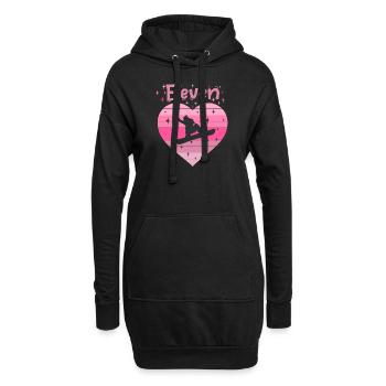 11. Geburstag Snowboard Skiurlaub Mädchen Tochter - Hoodie-Kleid - Schwarz - Vorne