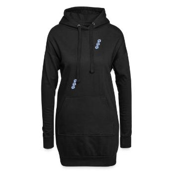 Margeriten 6fach - Hoodie-Kleid - Schwarz - Vorne