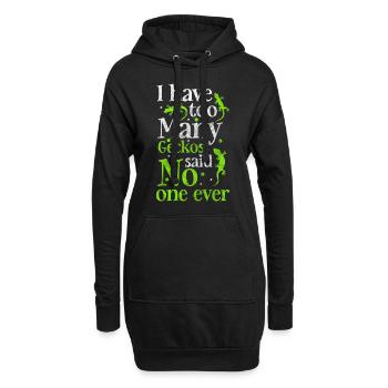 Reptilie Tropisch Terrarium Eidechsenliebhaber - Hoodie-Kleid - Schwarz - Vorne