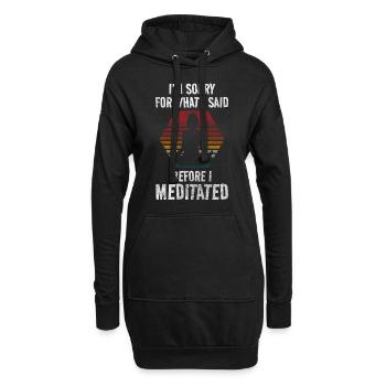 Conscience de la méditation Om - Sweat-shirt à capuche long Femme - noir - Devant