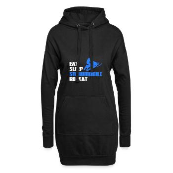 Motoneige Motoneige Hiver Motoneige - Sweat-shirt à capuche long Femme - noir - Devant