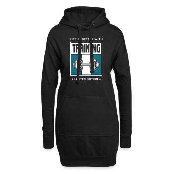 Formation - Sweat-shirt à capuche long Femme - noir - Devant