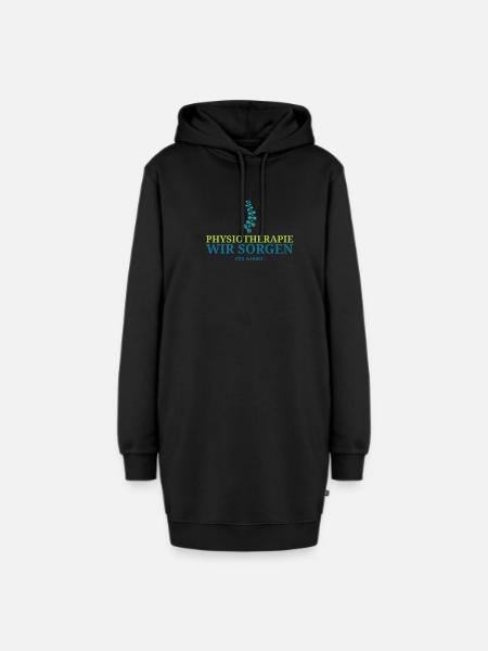 Physiotherapie Design Wir Sorgen für Wirbel - Hoodie-Kleid - Schwarz