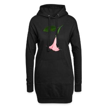 fleurs lys tulipes orchidées ger dahlia de tournesol - Sweat-shirt à capuche long Femme - noir - Devant