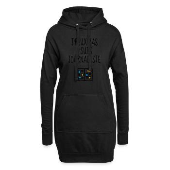 journaliste / journalisme / journal / reporter - Sweat-shirt à capuche long Femme - noir - Devant