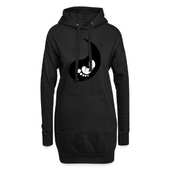 Hälfte Yin Baby - Hoodie-Kleid - Schwarz - Vorne
