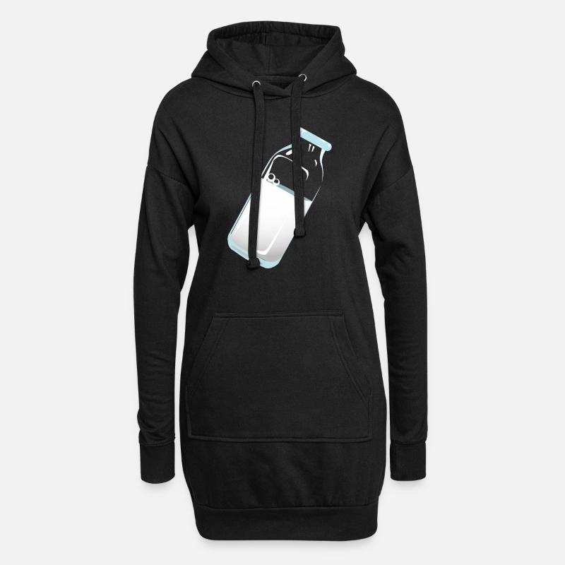 Milch - Hoodie-Kleid - Schwarz