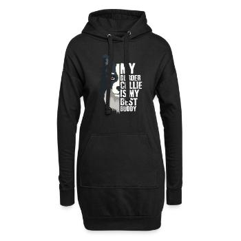 Border Collie Geschenk für einen Hundebesitzer - Hoodie-Kleid - Schwarz - Vorne