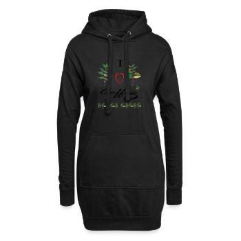 I love Coffee - Hoodie-Kleid - Schwarz - Vorne