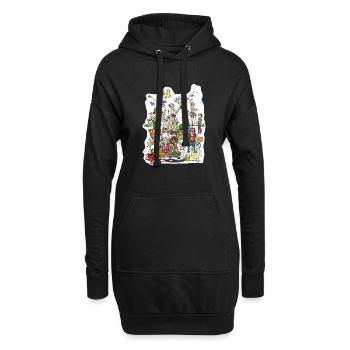 Diversity Klemmkleil Cover 2022 - Hoodie-Kleid - Schwarz - Vorne