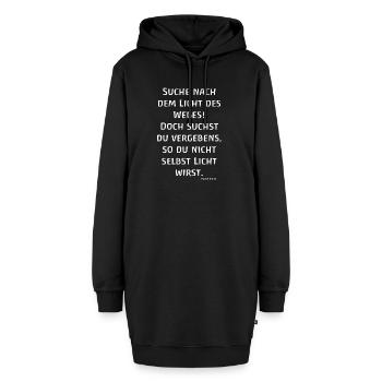 Suche nach dem Licht des Weges Rudolf Steiner (w) - Hoodie-Kleid - Schwarz - Vorne