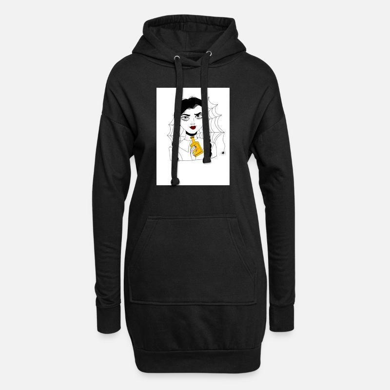 Emo Mädchen - Hoodie-Kleid - Schwarz