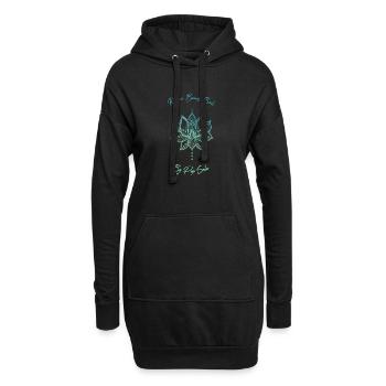 Fleur de lotus bleue Karma Beach - Sweat-shirt à capuche long Femme - noir - Devant