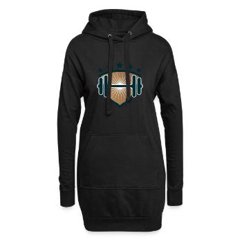 Hantelgewicht - Hoodie-Kleid - Schwarz - Vorne