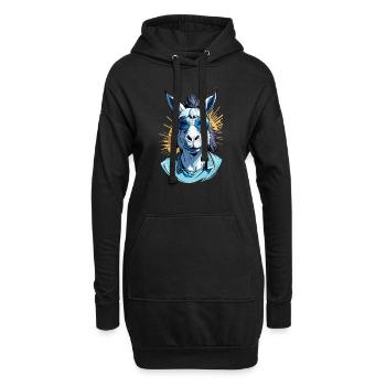 Cool Donkey in Sunglasses - Hoodie Dress - black - Front