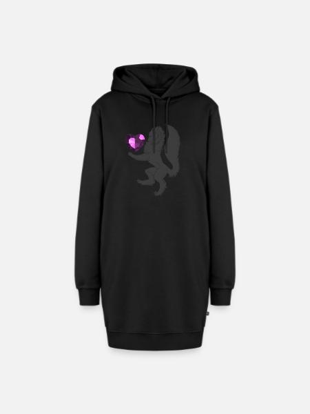 Heraldisch (schwarz/lila) - Hoodie-Kleid - Schwarz