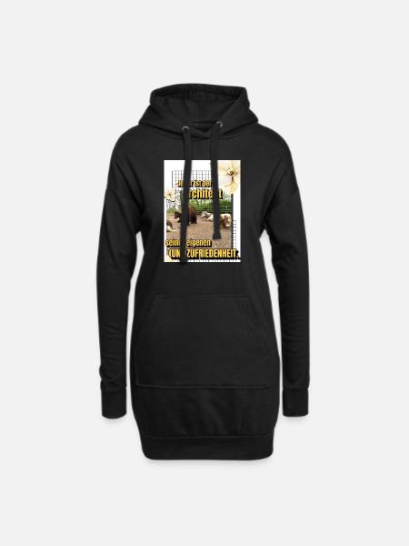 Herde Motto - Hoodie-Kleid - Schwarz