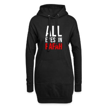 TOUS LES REGARDS SONT TOURNÉS VERS RAFAH - Sweat-shirt à capuche long Femme - noir - Devant