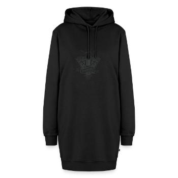Pessimist - Hoodie-Kleid - Schwarz - Vorne - AI Model Female 172 light (172cm)