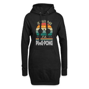 Ich kann nicht Ich habe Tischtennis - Tischtennis Geschenkidee - Hoodie-Kleid - Schwarz - Vorne
