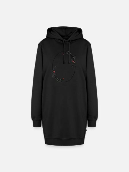 Rahmen - Hoodie-Kleid - Schwarz