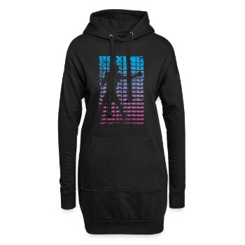 Boxing Boxeur Shadow Vintage - Sport de combat - Sweat-shirt à capuche long Femme - noir - Devant