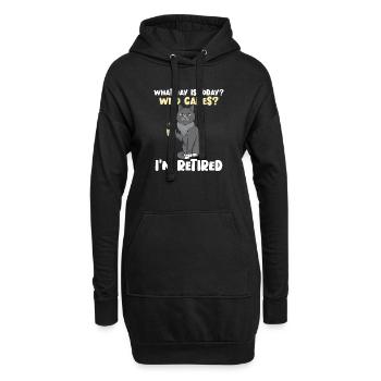 What Day Is Today Who Care I'm Retired Kaff - Hoodie-Kleid - Schwarz - Vorne