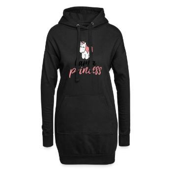 I am a princess Prinzessin - Hoodie-Kleid - Schwarz - Vorne