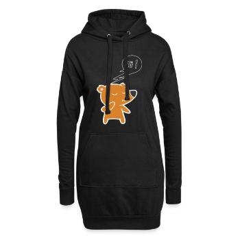 Nö mit Seehund lustiger Comic für Neinsager Nope - Hoodie-Kleid - Schwarz - Vorne